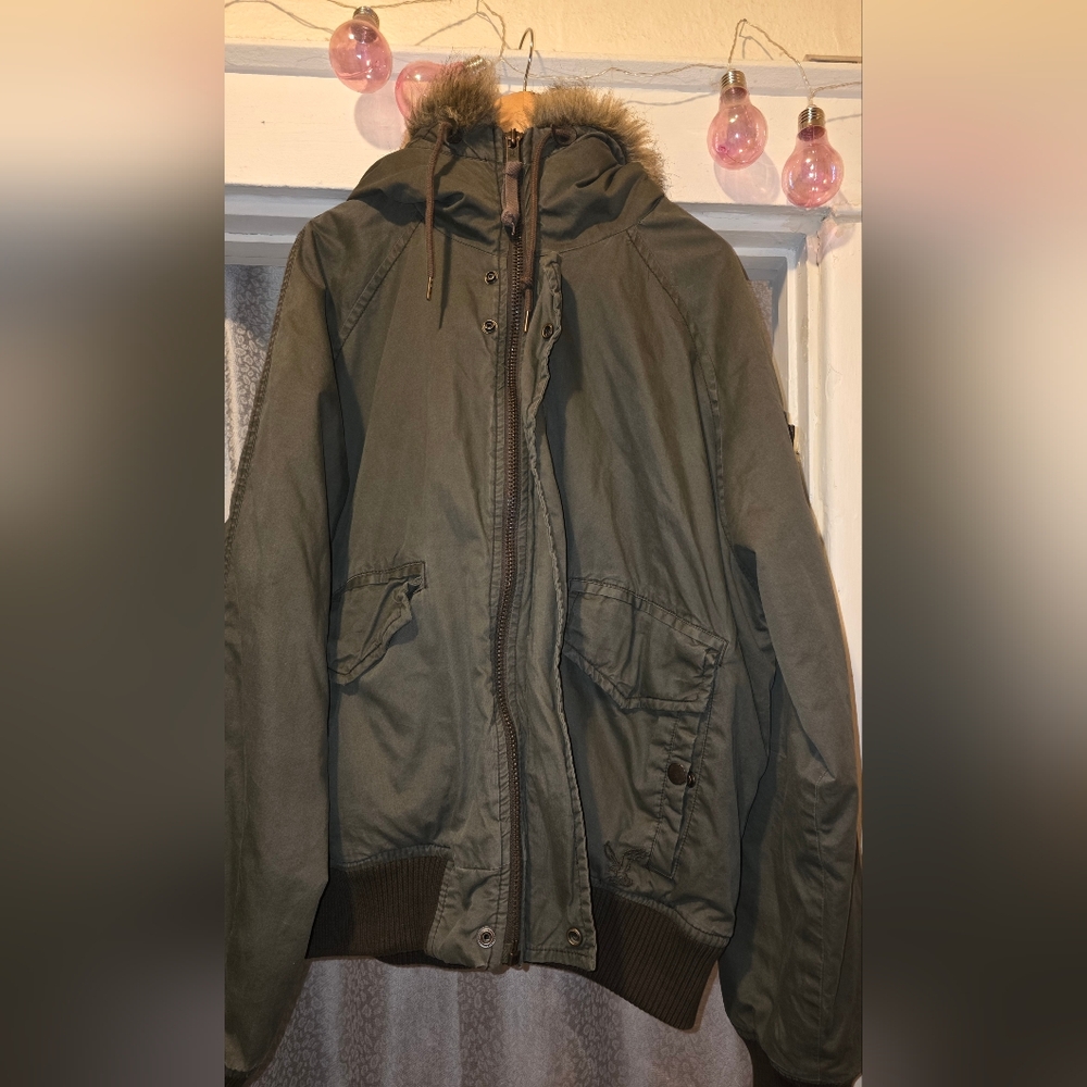 Men's American Eagle Hooded Military Jacket
